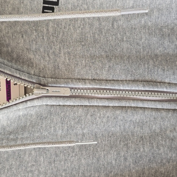 PUMA BRAND SIGNATURE MENS BIG AND TALL GRAY ZIPPERED HOODIE JACKET SIZE XXL - Picture 6 of 13